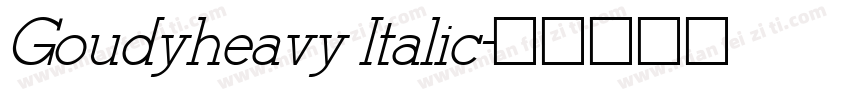 Goudyheavy Italic字体转换
